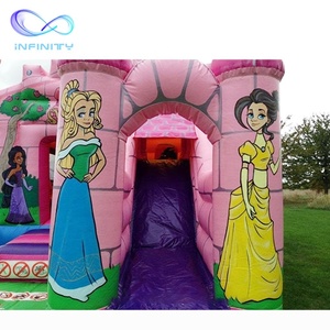 Château de princesse de conte de <span class=keywords><strong>fées</strong></span> Combo Slide Kids Party Fun Gonflable Joy Princess Bounce House Princess Bouncy Castle - Product Image 5