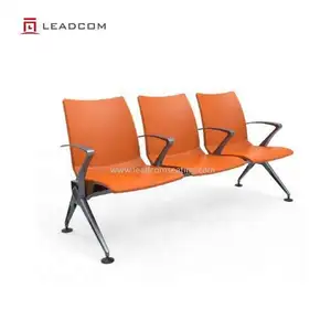 L-W02-1 üç kişilik metal sandalye tedarikçisi alüminyum havaalanı tezgah 3 kişilik bekleme koltuğu otobüs terminali sandalye
