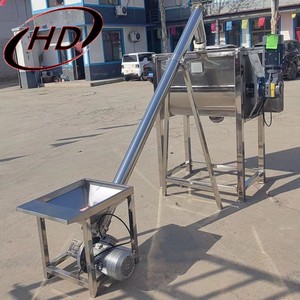 Zetmeel/Koffiepoeder Sus304 Flexibele Spiraal Vijzel Schroef Transportband Met Toevoertrechter - Product Image 1