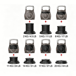 Pesa Rusa Ajustable de 7 Velocidades de 10/20 kg, Aleación de Aluminio de Alta Calidad, Pesa Rusa de Uso Comercial para Gimnasio y Hogar - Product Image 6