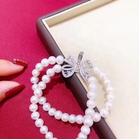OEM Haute Qualité Plata Argent 925 Papillon Double Perle Fermoir Fabrication de Bijoux Plaqué Or Ressort Chaîne Bracelet Grands Fermoirs