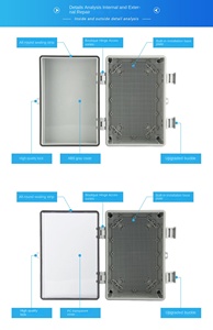 Caja de conexiones de cable de plástico PC impermeable con placa inferior Accesorios de cableado de cable de placa inferior - Product Image 6