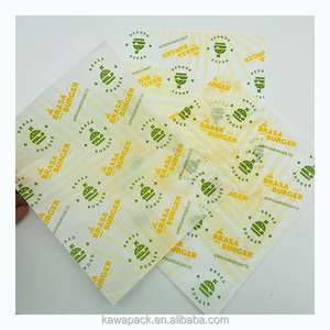 Papier d'emballage pour hamburger imprimé sur mesure, qualité alimentaire, résistant à la graisse, 30g 35g 40g, feuilles d'emballage pour sandwichs et charcuteries pour la restauration rapide - Product Image 5