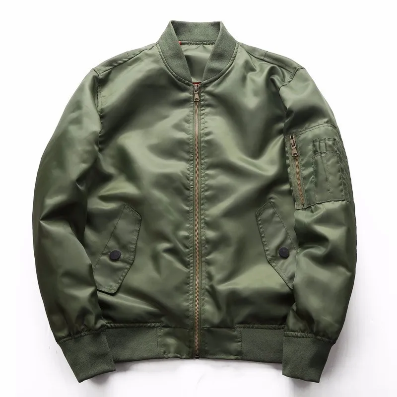 Wholesale New Design Hot Sale High Quality Winter Custom Outwear Casual Green Fall Zip Up Windbreaker Mens Bomber Jacket