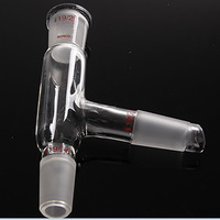 Adaptateur de tête de distillation en verre borosilicate de haute qualité pour laboratoire, 75 degrés