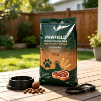 Vente en gros de plastique laminé BOPP personnalisé de 10 kg, 25 kg, 50 kg pour l'emballage d'aliments et de nourriture pour animaux domestiques, chiens et chats