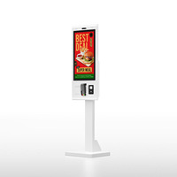 Kiosque de commande en libre-service 27 pouces 32 pouces à fixation murale Android 14 avec paiement interactif et imprimante 80 mm