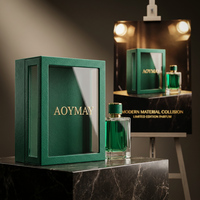 Boîte à parfum en cuir personnalisée de qualité supérieure, boîte cadeau rigide vintage pour parfum, étui de voyage portable, étui cosmétique en similicuir