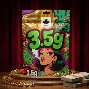 Custom Printed 1/8 oz Mylar <b>Bags</b> Food Grade Gummy Cookie Stand Pouches Smell Proof Zip Lock 3.5g 7g 28g Flower Tea Packaging <b>Bag</b> - Product Image 2