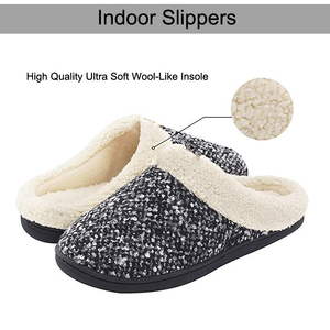 Cosy Memory Foam Fuzzy Wool Like Plush Fleece Lined House Shoes Zapatillas de invierno para exteriores para mujeres - Product Image 4