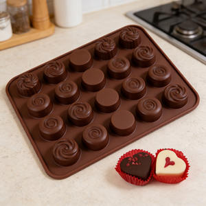 แม่พิมพ์ซิลิโคนรูปหัวใจ ดีไซน์ใหม่ คุณภาพสูง ทนความร้อน สำหรับทำ<span class=keywords><strong>ช็อกโกแลต</strong></span> ลูกอม คุกกี้ ขนมอบ และฟองดองท์ - Product Image 3