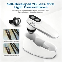 Analyseur de cuir chevelu et follicules pileux H AI, microscope multi-spectre HD, rapport automatique, gestion des membres, comparaison, usage domestique, en plastique