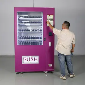 customized korean mini hair beauty vending machine pink eyelash hair nail cosmetic small vending machines