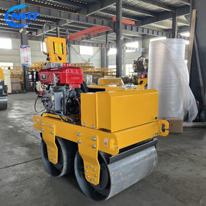 Mini rouleau vibratoire à double tambour avec moteur Changchai, haute efficacité, vente directe d'usine - Product Image 1