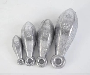 Accesorios de 1/2/3/4/5/6/8/10/12/16 onzas, venta al por mayor, gota de plomo en forma de <span class=keywords><strong>bolos</strong></span>, peso de gota de pesca con anillo, gota de plomo para pesca en el mar - Product Image 4