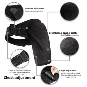 Attelle d'épaule confortable et réglable en néoprène pour la musculation, le sport, le soulagement des douleurs articulaires et des blessures, support d'épaule - Product Image 5