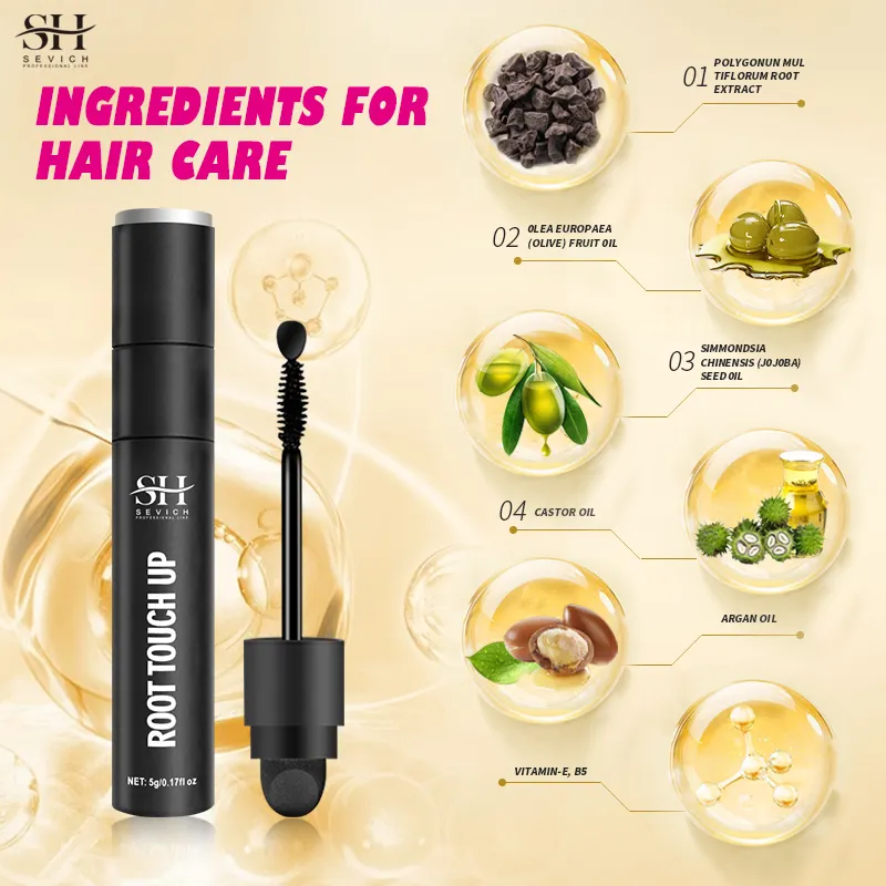 Professionelle Ablehnungen Natürliches Caking und Ölen-Haarlinienpulver organisches Olivenöl Vollhaar-Sofort-Haarlinien-Schattenpulver
