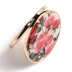 Espejo de Maquillaje Metálico Portátil Color Oro Rosa, Diseño Moderno, Regalo Promocional para Tiendas de Cosméticos - Product Image 6