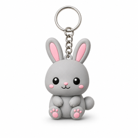 Llavero de PVC Suave Personalizado de Fábrica, Diseño Divertido de Rana y Conejo Colorido en 2D, con Diseño Personalizado para Hombres y Mujeres, Regalo de Viaje
