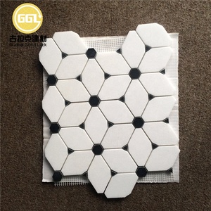 Thassos mélange blanc points noirs marbre octogone marbre mosaïque <span class=keywords><strong>carrelage</strong></span> pour sol <span class=keywords><strong>et</strong></span> mur - Product Image 3