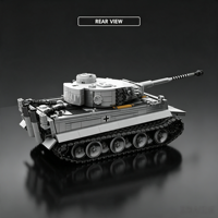 TK2 TK8001 Alman Panzer VI Tiger S04 Ağır Tankı II. Dünya Savaşı Askeri Model Kiti ABS 1544 Parçalı Yapım Bloğu Seti Eğitici Oyuncak