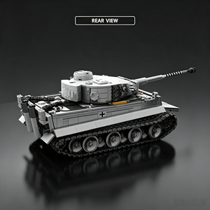 TK2 TK8001 Tanque Pesado Alemán <span class=keywords><strong>Panzer</strong></span> VI <span class=keywords><strong>Tiger</strong></span> S04, Kit de Modelo Militar de la Segunda Guerra Mundial, Bloques de Construcción para Coleccionistas, Exhibición Educativa - Product Image 5