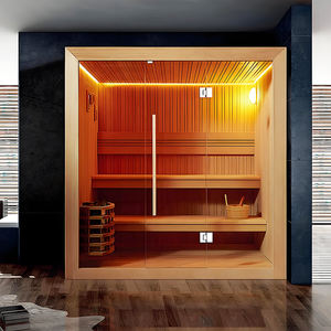 غرفة ساونا داخلية صغيرة تقليدية بتصميم عصري لشخصين مصنوعة من الخشب - Product Image 3