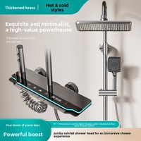 Vente directe d'usine, ensemble de douche pour salle de bain à 4 fonctions, design moderne en céramique polie, à poignée unique, pour usage hôtelier