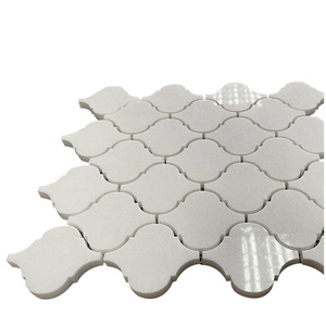 Mosaico de Mármol Thassos Blanco Puro 100% Natural con Diseño Arabesco para Cocinas y Baños de Lujo - Product Image 3