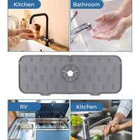 Tapis de robinet en Silicone, Gadgets de cuisine, tapis de robinet pliable tapis de collecteur d'eau robinet d'évier tapis de protection contre les éclaboussures