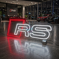 Enseigne néon personnalisée, logo de marque automobile, lumière néon LED RGB multicolore, enseigne électronique pour la décoration murale des salles d'exposition de voitures, enseigne LED