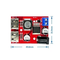Module convertisseur abaisseur DC-DC à double sortie USB 9V 12V 24V vers 5V 3A 150KHZ pour chargeur de voiture