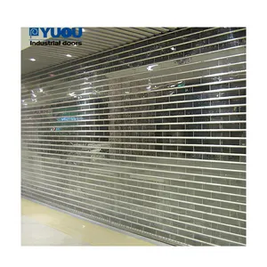 Preço barato Clear View Industrial Alumínio Vidro ou Policarbonato Transparente Crystal Roller Shutter Door