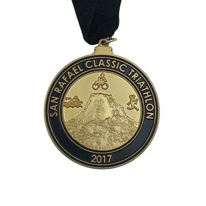 Manufacturer Supplier Sandblast Customized Exquisite Workmanship Sports Gymnastics Metal Medals Award