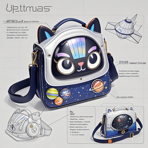 कस्टम बिल्ली एक बैग निर्माता मुद्रित ग्रेडिएंट रंगीन जानवरों के साथ विभिन्न डिजाइन - Product Image 4