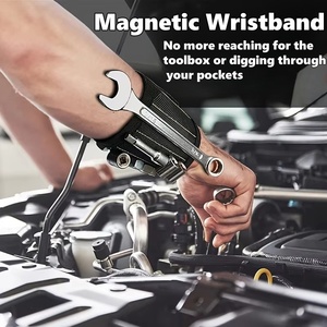 Bracelet magnétique <span class=keywords><strong>pour</strong></span> placer les vis et les outils, bracelet magnétique <span class=keywords><strong>pour</strong></span> la menuiserie et la réparation automobile - Product Image 4
