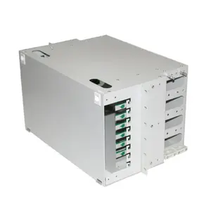 Optical Distribution Box Wall Mounted 48 72 96 Port Fiber Optic Patch Panel Distribution Box Frame ODF With SC LC FC Adapter