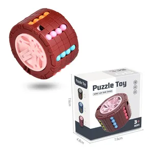 2022 नवीनतम नई डिजाइन बच्चों तनाव से राहत स्पिनर खिलौना बीन घूर्णन घन पहेली पहिया खिलौना
