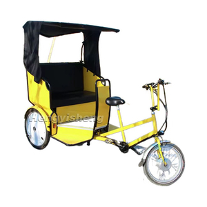 City Sightseeing électrique <span class=keywords><strong>Transport</strong></span> de passagers assisté Tricycle pousse-pousse électrique 3 roues Taxis pousse-pousse Pedicab Fabricant - Product Image 2
