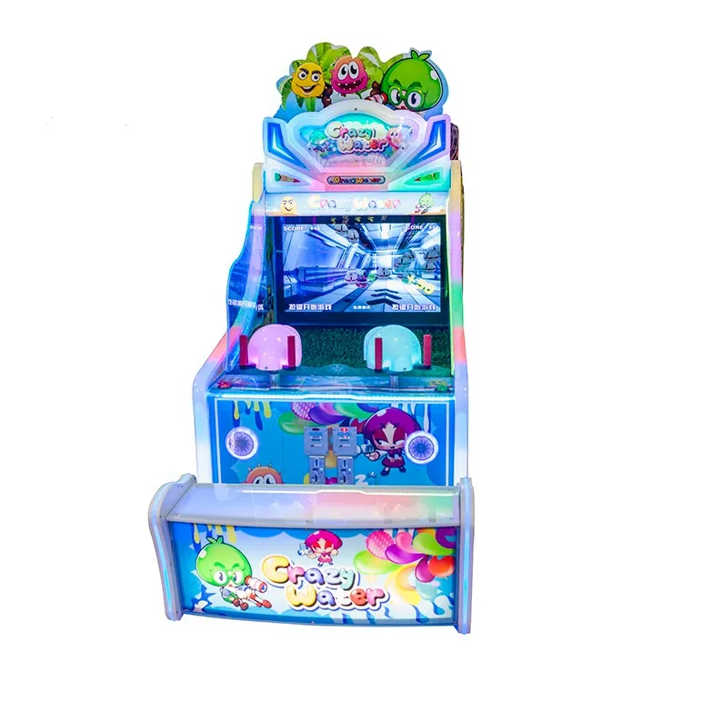 Diversão e prazer Máquina De Tiro De Água Louca Lottery Ticket Game Machine Para Crianças Crianças Parque De Diversões Kids Arcade Machine