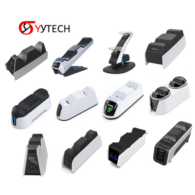 SYYTECH Dedicated Interface Charging Dock Station for PS5 Playstation 5 Controller Charger Stand Accessories