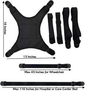 Adjustable Oxford Cloth Soft <b>Lightweight</b> Seatbelt Harness Safety Belt for Adult <b>Wheelchair</b> Torso Support Vest Straps Comfortable - Product Image 3