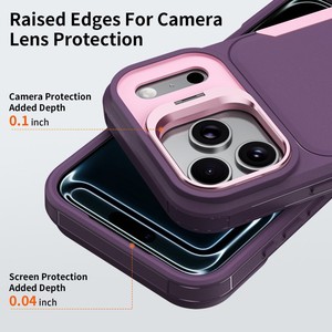 เคสโทรศัพท์แบบกันกระแทกพร้อมกรอบกล้อง 3 in 1 สำหรับ iPhone 17Air 16plus 15 14 13 12 pro max - Product Image 4