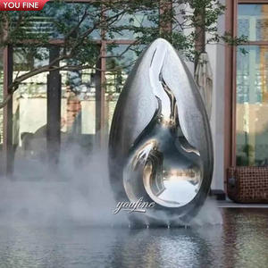 Moderna Agli Agenti Atmosferici In Acciaio Corten Rettangolo Statua di Arte Scultura In Metallo <span class=keywords><strong>Fontana</strong></span> di Acqua - Product Image 2