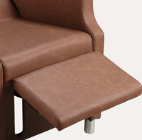 Fauteuil de lavage moderne brun foncé pour salons de beauté et salons de coiffure – Station de lavage des cheveux