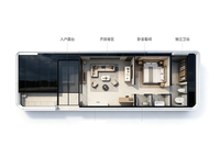Cabane de glamping préfabriquée en acier extensible, grande maison mobile en verre, kiosque de plage, projet de complexe hôtelier en bord de mer, maison modulaire