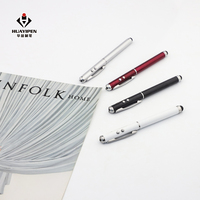 Universel 4 en 1 Lasers Pointeur LED Torche Écran Tactile Stylet Métal Stylo LOGO Personnalisé