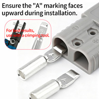 Connecteur rapide DC 2 voies 600V 50A pour batterie, robuste, avec bornes, pour chariot élévateur, véhicule électrique, solaire SB50 – Vente directe usine