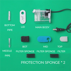 Bộ lọc bể cá thác nước loại bỏ dầu ba lớp Nepal, <span class=keywords><strong>mini</strong></span>, gắn ngoài, kèm bộ chuyển đổi USB - Product Image 2