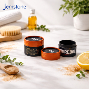 Custom Printed Kraft Cardboard Glass Jar Cosmetic Cylinder Packaging Eco Friendly Loose Powder Shaker Paper Tube Packaging <b>Box</b> - Product Image 4